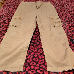 Women Cargo Pants in Khaki - Casual Utility Style